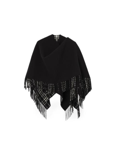 Burberry wool blanket cape