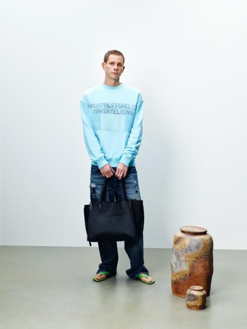 JW Anderson MENS PAINTED BIRDS SWEATSHIRT IN SKY BLUE
