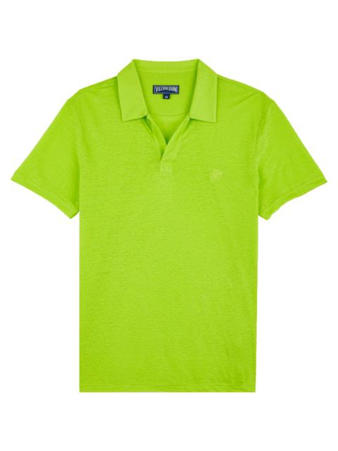 Vilebrequin Men Linen Jersey Polo Shirt Solid