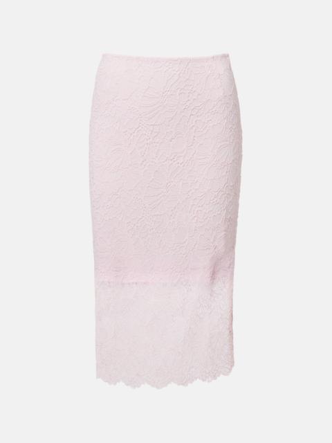 ROTATE Lace midi skirt