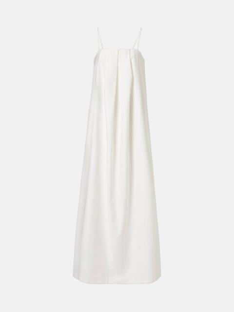 ADRIANA DEGREAS Solid Voluminous draped cotton maxi dress