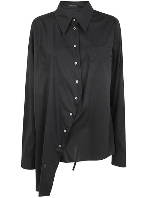 Ann Demeulemeester JULA DROPPED SHOULDER SHIRT POPELINE BLACK