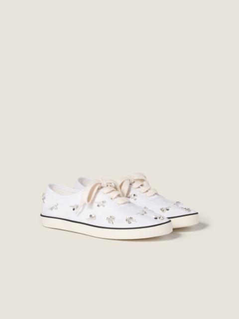 Miu Miu Embroidered drill sneakers