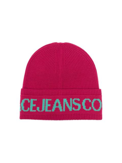 VERSACE JEANS COUTURE logo-intarsia beanie