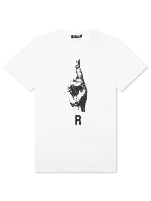Raf Simons Oversized Hand Sign T-Shirt White