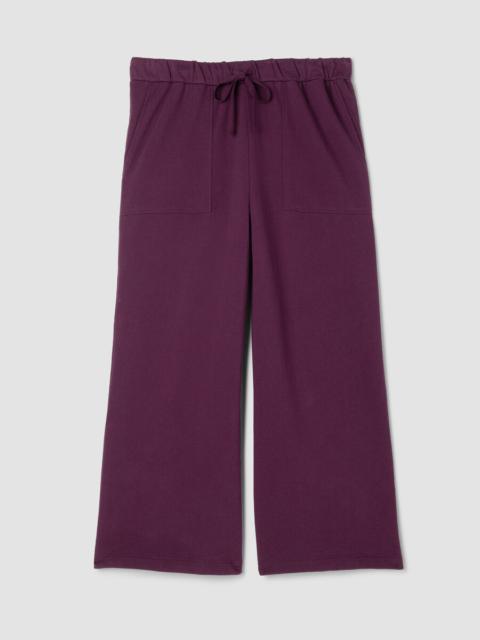 EILEEN FISHER Lightweight Organic Cotton Terry Wide-Leg Pant