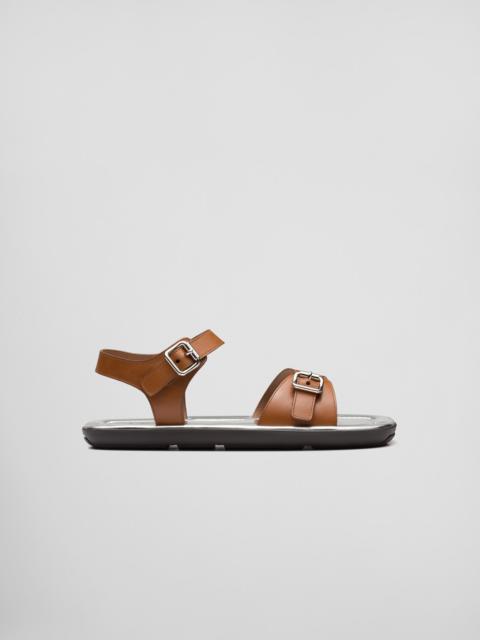 Prada Leather double-strap sandals