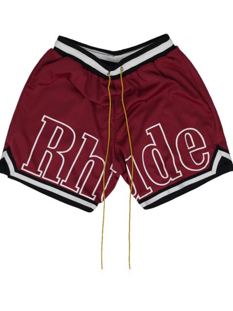 Rhude Court Logo Shorts "Burgundy" RHDMBTM0250 BURG