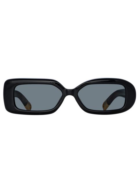 JACQUEMUS Rond Rectangular Sunglasses in Black