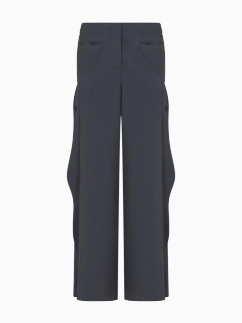 GIORGIO ARMANI TECHNICAL-CADY STRAIGHT TROUSERS