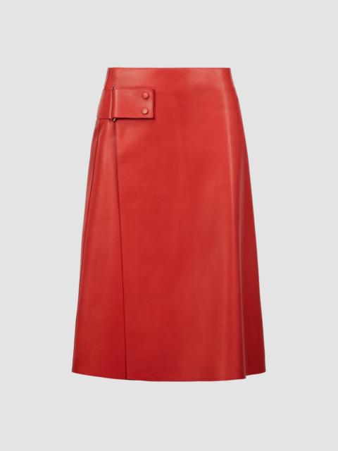 Moncler Leather Midi Skirt
