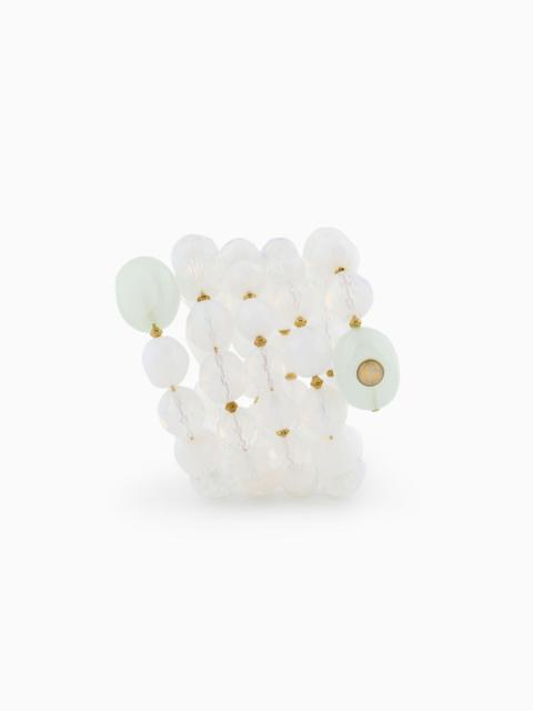 GIORGIO ARMANI Spiral bracelet with opalescent spheres