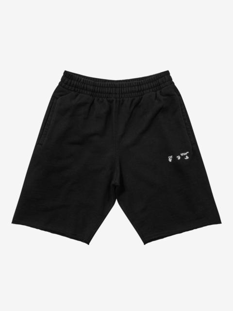 Black OW Logo Sweat Shorts