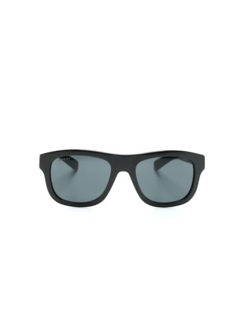 logo-debossed wayfarer-frame sunglasses