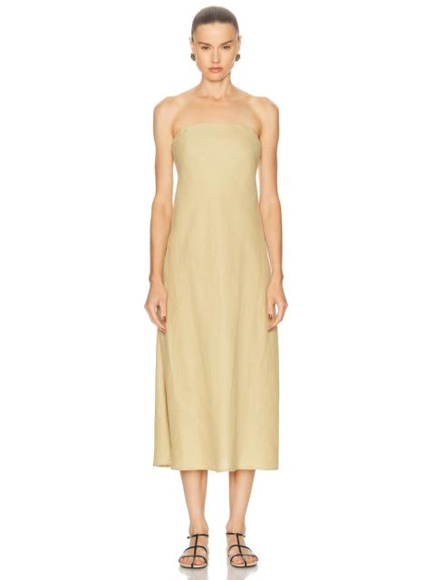Enza Costa Linen Bias Dress