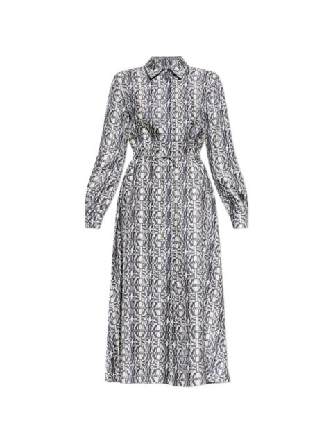 Max Mara Faraone logo-print midi shirt dress