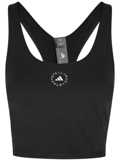Stella McCartney Adidas X Stella Mccartney Logo-print Stretch-jersey Running Crop top