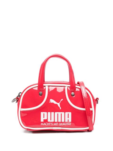 PUMA Puma 1976 Micro 1L Grip Patent-leather Top-handle Bag