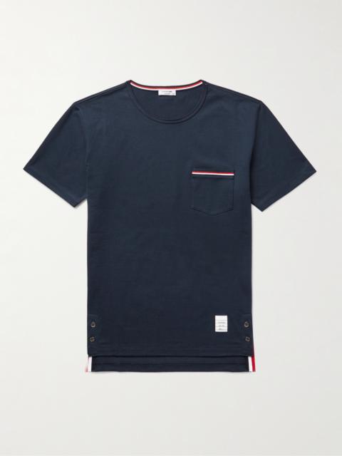 Thom Browne Slim-Fit Grosgrain-Trimmed Cotton-Jersey T-Shirt