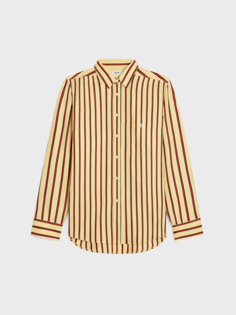 CELINE oversized shirt IN striped silk twill