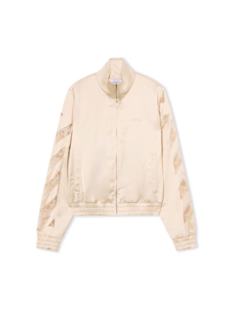 Off-White Diagonals Lace Satin Track Jacket