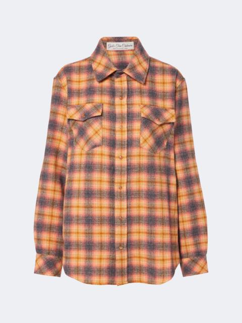 God’s True Cashmere Seeker plaid cashmere shirt