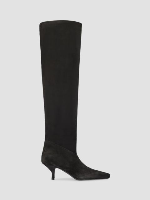 PARIS TEXAS Women's Rose 60MM Suede Over-The-Knee Boots - Black