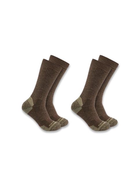 Carhartt Midweight Synthetic-Wool Blend Crew Sock 2-Pack