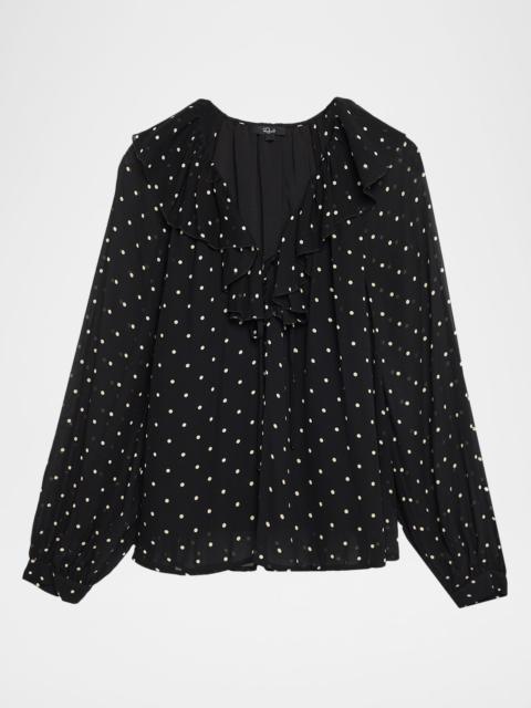 Rails Honora Polka-Dot Chiffon Blouse