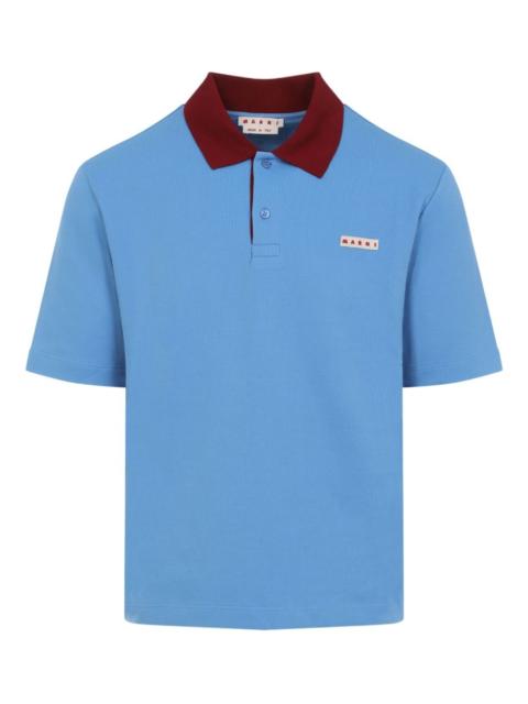 Marni contrast-collar polo shirt