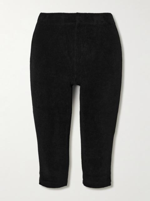 SUZIE KONDI Pashi Cropped Cotton-blend Terry Skinny Pants