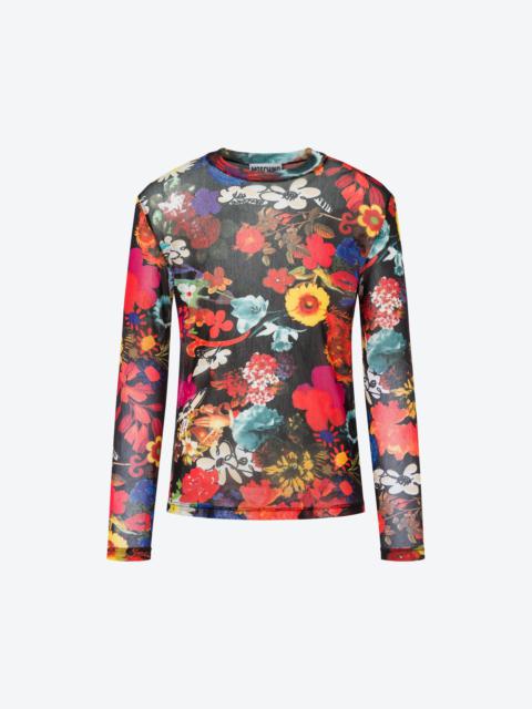 Moschino ALLOVER FLOWERS TULLE T-SHIRT