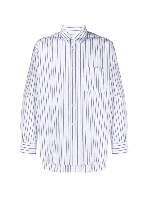 Comme des Garçons SHIRT striped long-sleeve cotton shirt