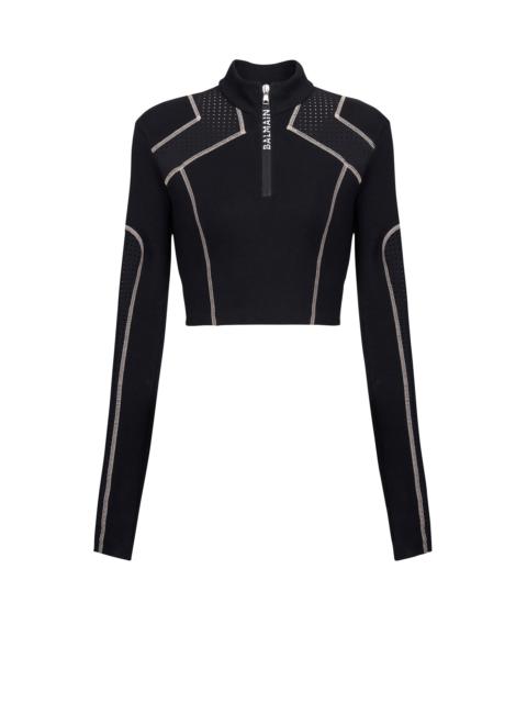 Balmain Jersey crop top