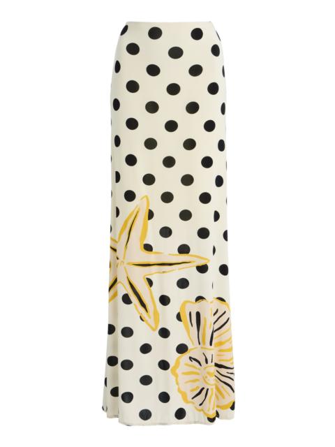 CALA de la CRUZ Halia Printed Maxi Skirt black/white