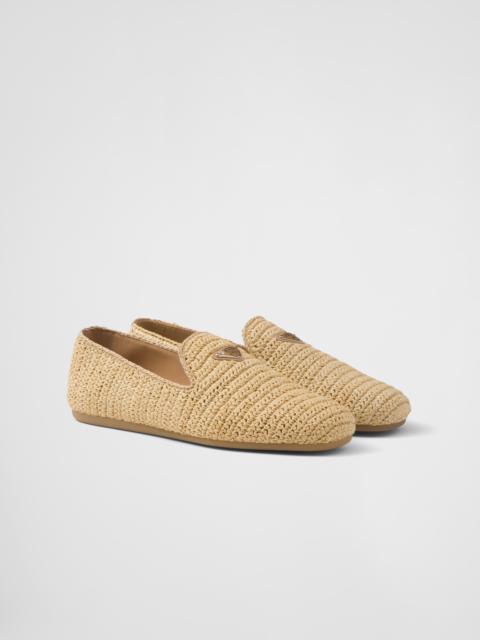 Woven fabric slip-on shoes