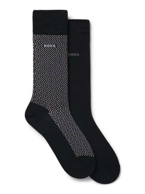 BOSS TWO-PACK OF COTTON-BLEND SOCKS IN A REGULAR LENGTH