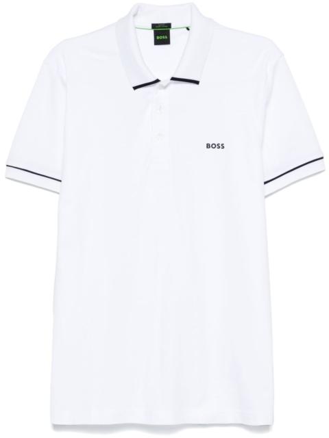 BOSS raised-logo polo shirt