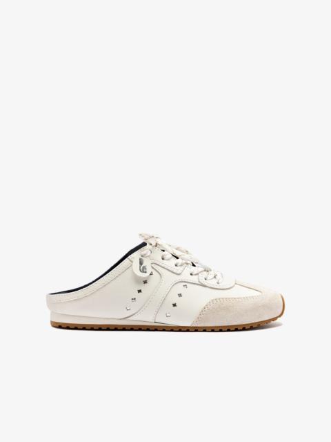 Larroudé Stella Mule In Grey Suede