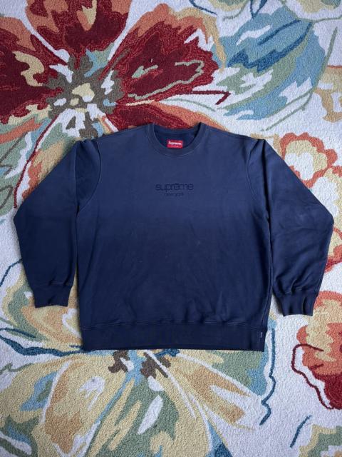 Supreme Supreme Dipped Crewneck SS19 Navy | kchype | REVERSIBLE