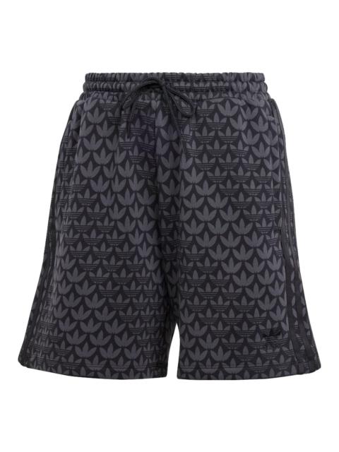 (WMNS) adidas originals Trefoil Monogram Shorts 'Black' II3189