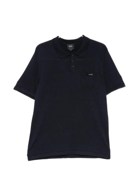 A.P.C. A.p.c. Gide Logo-embroidered Chest-pocket Polo Shirt