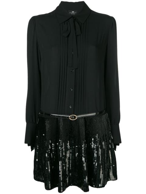 ELISABETTA FRANCHI sequin embellished shirt dress
