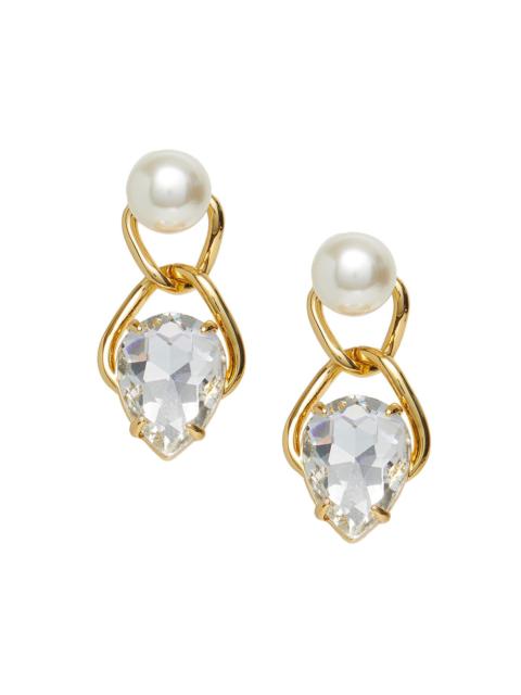 LELE SADOUGHI Women's Grecian Vessel 14K-Gold-Plated, Imitation Pearl & Glass Crystal Drop Earrings - Pearl