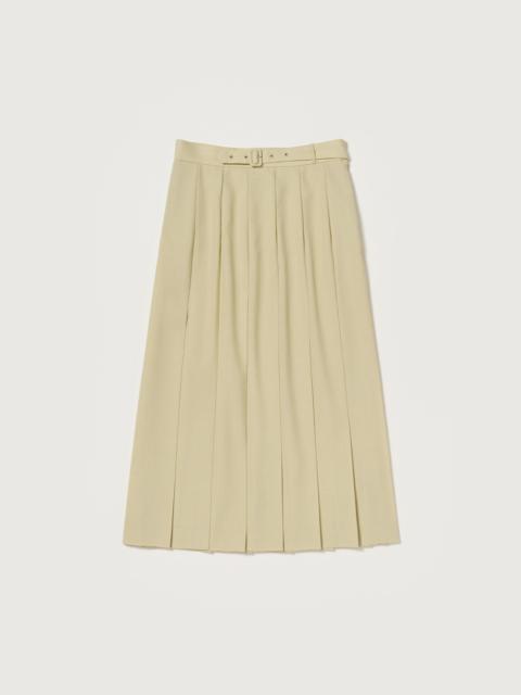 AURALEE WOOL KID MOHAIR HOPSACK PLEATED SKIRT