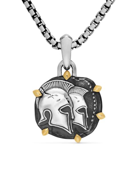 DAVID YURMAN Men's Pisces Amulet in Sterling Silver with 18K Yellow Gold, 33mm - Gemini