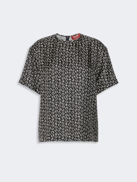 Max Mara MAMBO Printed silk blouse - BLACK WHITE