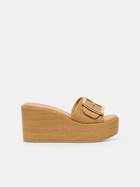 dolce vita JILIAN WEDGES MOCHA RAFFIA