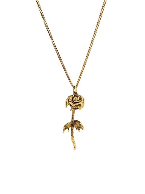 Alexander McQueen Women's Goldtone Dipped Rose Pendant Necklace - Giallohava