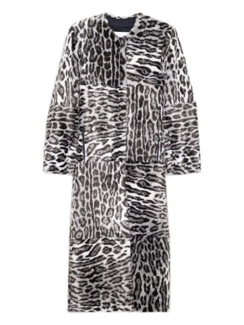 STAND STUDIO patchwork animal coat